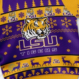 LSU Tigers Custom Name Personalized Ugly Christmas 3D Sweater Product Photo