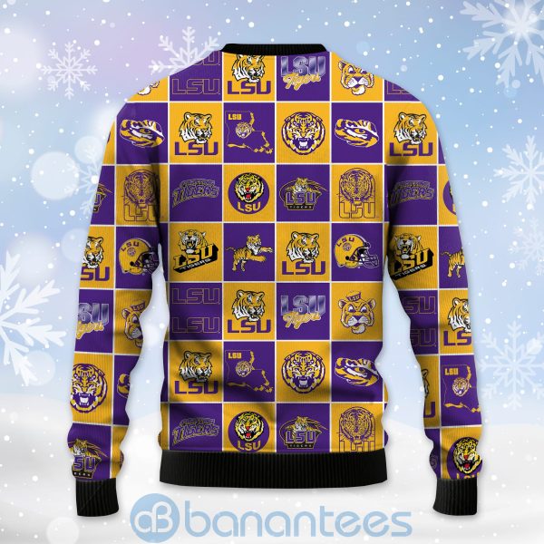 LSU Tigers Football Team Logo Ugly Christmas 3D Sweater Product Photo