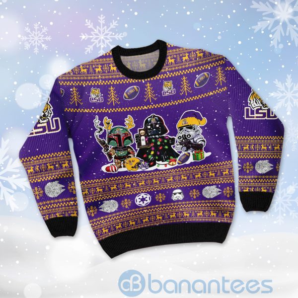 LSU Tigers Star Wars Ugly Christmas 3D Sweater Product Photo
