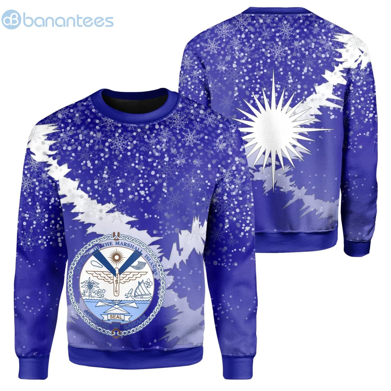 Marshall Islands Coat Of Arms All Over Printed 3D Sweatshirt