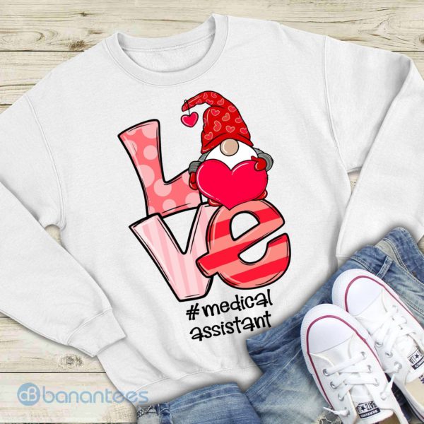 Medical Assistant Gnome Love Valentine Graphic Unisex Sweatshirt Product Photo