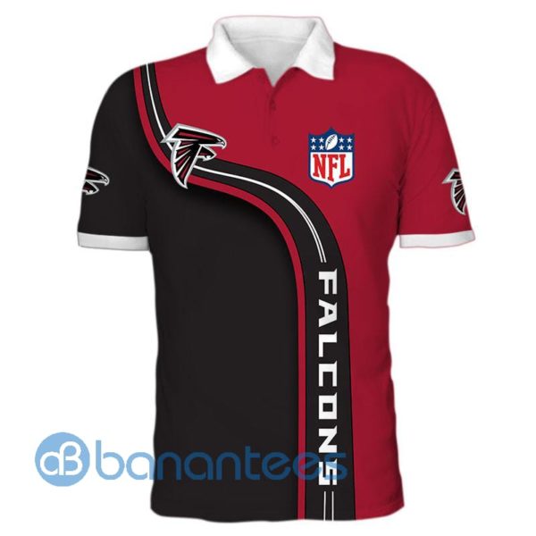 Men's Atlanta Falcons Full Printed 3D Polo Shirt Product Photo