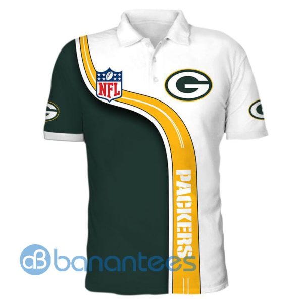 Men's Green Bay Packers Full Printed 3D Polo Shirt Product Photo