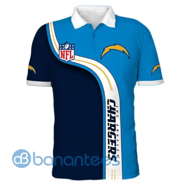 Men's Los Angeles Chargers Full Printed 3D Polo Shirt Product Photo