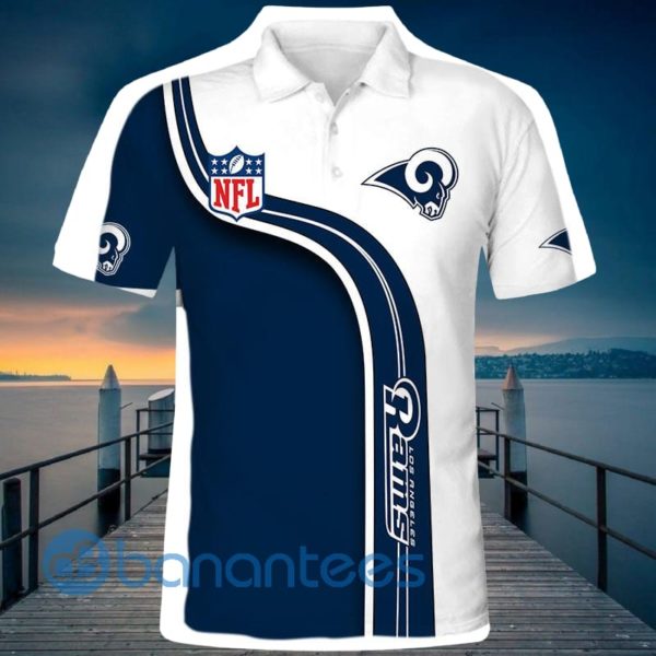 Men's Los Angeles Rams Full Printed 3D Polo Shirt Product Photo