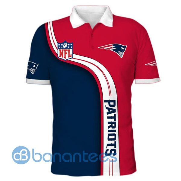 Men's New England Patriots Full Printed 3D Polo Shirt Product Photo