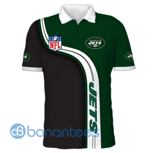 Men's New York Jets Full Printed 3D Polo Shirt Product Photo