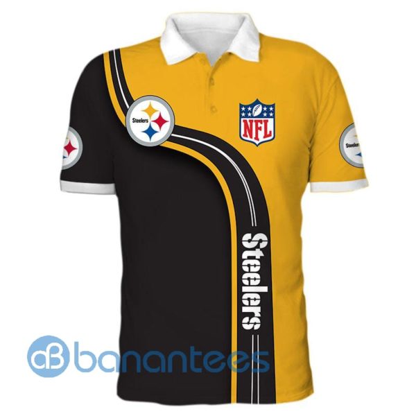 Men's Pittsburgh Steelers Full Printed 3D Polo Shirt Product Photo