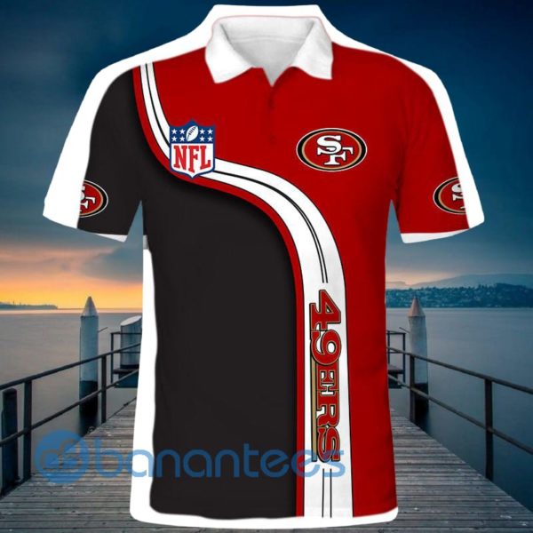 Men's San Francisco 49ers Full Printed 3D Polo Shirt Product Photo