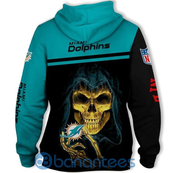 Miami Dolphins Men's Hoodies 3D Skull Product Photo