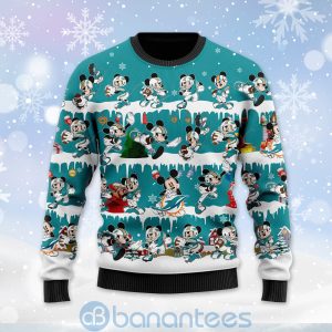 Miami Dolphins Mickey American Football Ugly Christmas 3D Sweater Product Photo