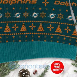 Miami Dolphins Santa Claus In The Moon Ugly Christmas 3D Sweater Product Photo