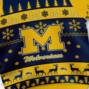 Michigan Wolverines Custom Name Personalized Ugly Christmas 3D Sweater Product Photo
