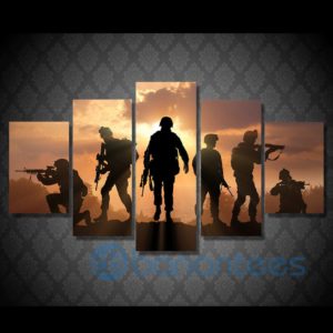 Military Wall Art Sunset Army Soldiers For Living Room Product Photo