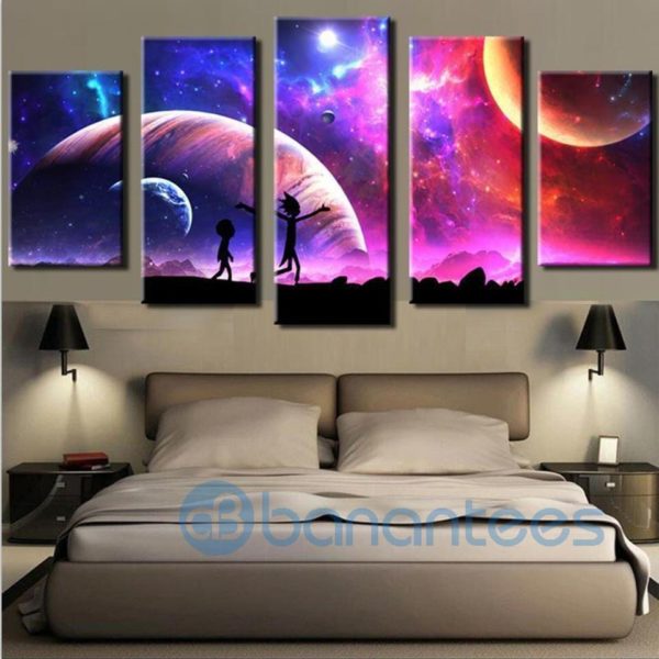 Milky Way Galaxy Outer Space Planet Wall Art Decor Living Room Product Photo