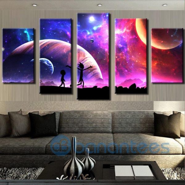 Milky Way Galaxy Outer Space Planet Wall Art Decor Living Room Product Photo