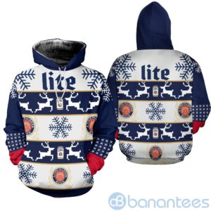 Miller Lite Ugly Christmas All Over Printed 3D Shirt Product Photo