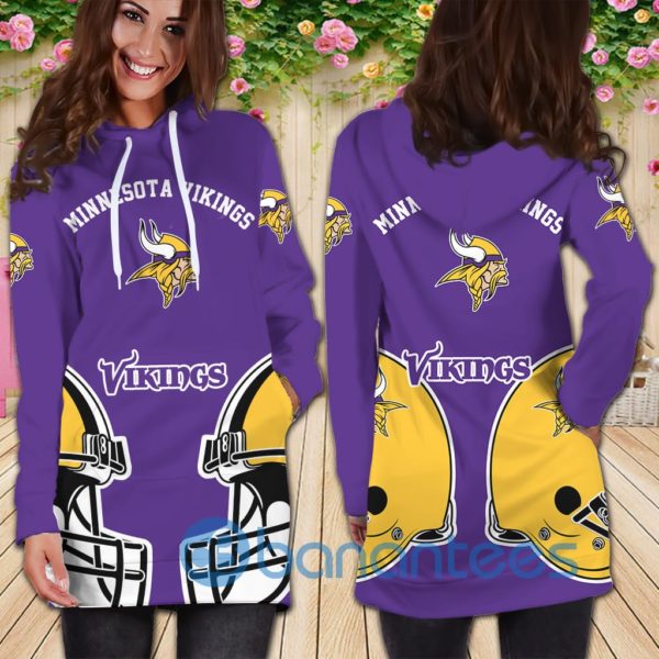 Minnesota Vikings All Over Printed 3D Hoodie Dress For Women Product Photo