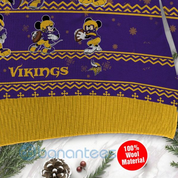 Minnesota Vikings Mickey Mouse Ugly Christmas 3D Sweater Product Photo