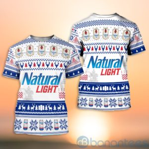 Natural Light Beer Ugly Christmas All Over Printed 3D Shirt Product Photo