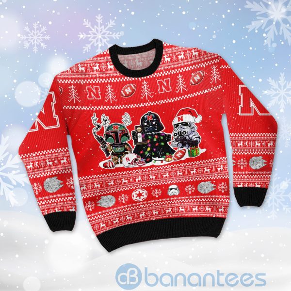 Nebraska Cornhuskers Star Wars Ugly Christmas 3D Sweater Product Photo