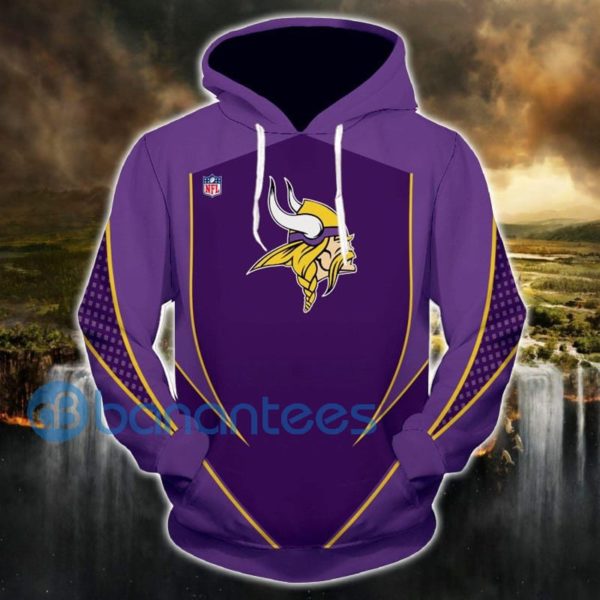 New Design NFL Football Minnesota Vikings All Over Printed 3D Hoodie Zip Hoodie Product Photo