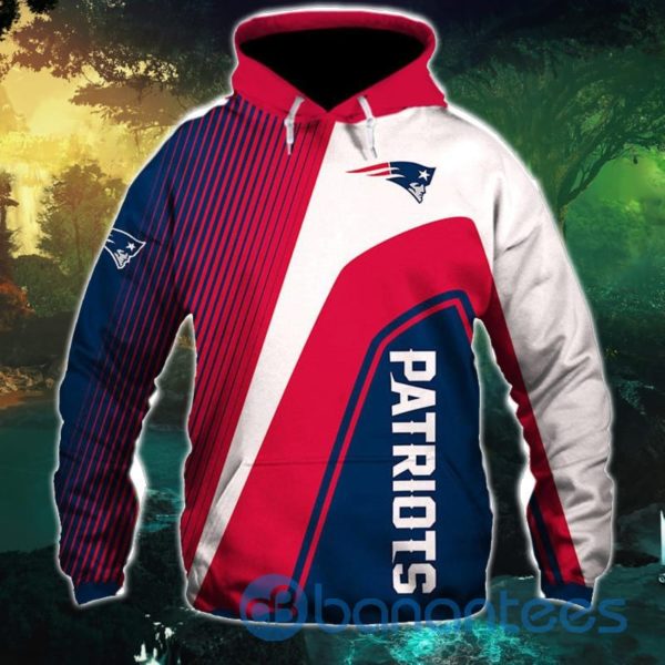 New England Patriots All Over Printed 3D Hoodie, Zip Hoodie Product Photo