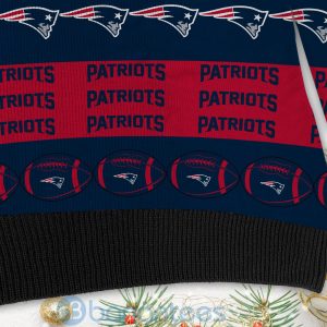 New England Patriots American Football Team Logo Helmet Symbols Ugly Christmas 3D Sweater Product Photo