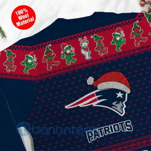 New England Patriots Grateful Dead SKull And Bears Custom Name Christmas 3D Sweater Product Photo