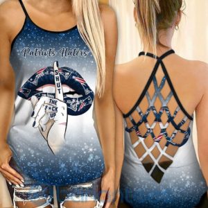 New England Patriots Leggings And Criss Cross Tank Top For Women Product Photo