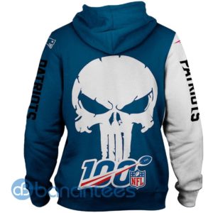 New England Patriots Skull 3D Hoodie Printed Product Photo
