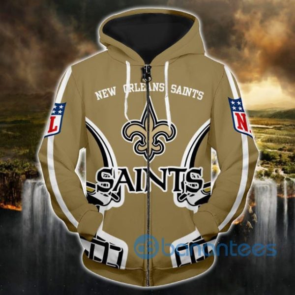 New Orleans Saints All Over Printed 3D Hoodie Zip Hoodie Product Photo