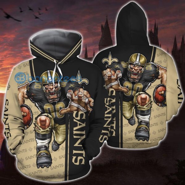 New Orleans Saints All Over Printed Hoodie Zip Hoodie Gift For Fans Product Photo