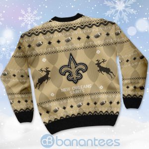 New Orleans Saints American Football Black Ugly Christmas 3D Sweater Product Photo