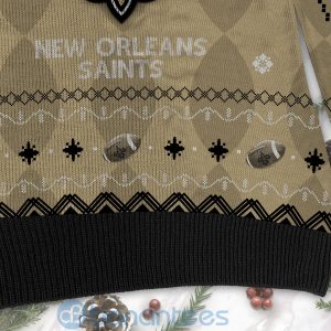 New Orleans Saints American Football Black Ugly Christmas 3D Sweater Product Photo