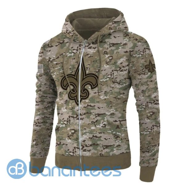 New Orleans Saints Camouflage All Over Printed 3D Hoodie, Zip Hoodie Product Photo