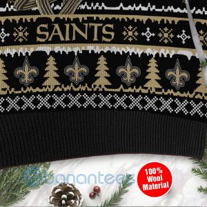 New Orleans Saints Jack Skellington Halloween Ugly Christmas 3D Sweater Product Photo