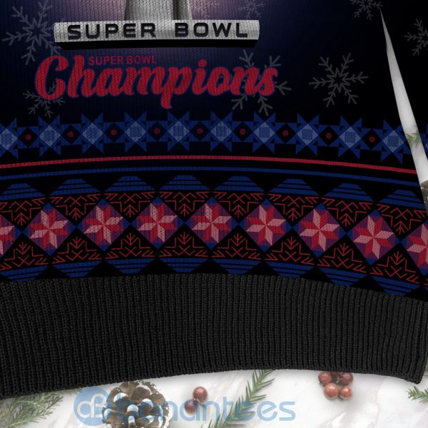 New York Giants Super Bowl Champions Cup Ugly Christmas 3D Sweater Product Photo