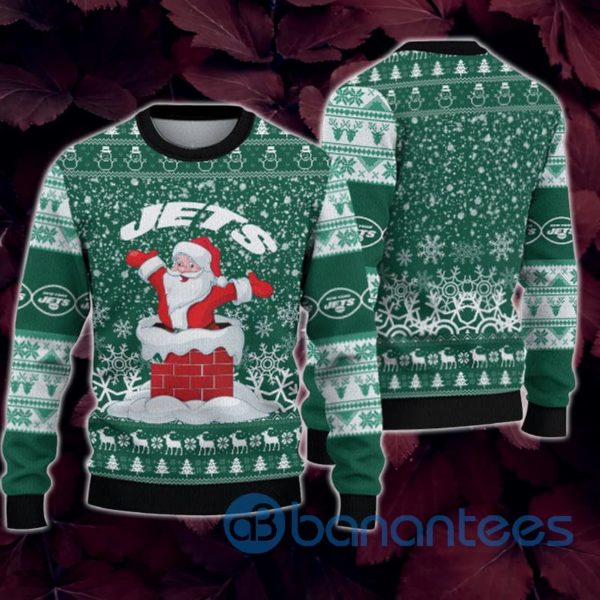 New York Jets Christmas Funny Santa Claus All Over Printed 3D Sweatshirt Product Photo