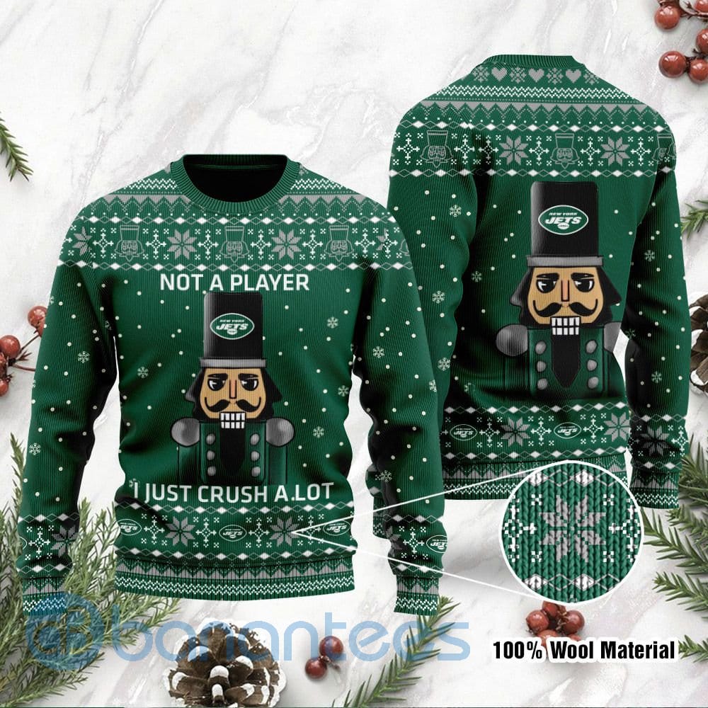 New York Jets I Am Not A Player I Just Crush Alot Ugly Christmas 3D Sweater