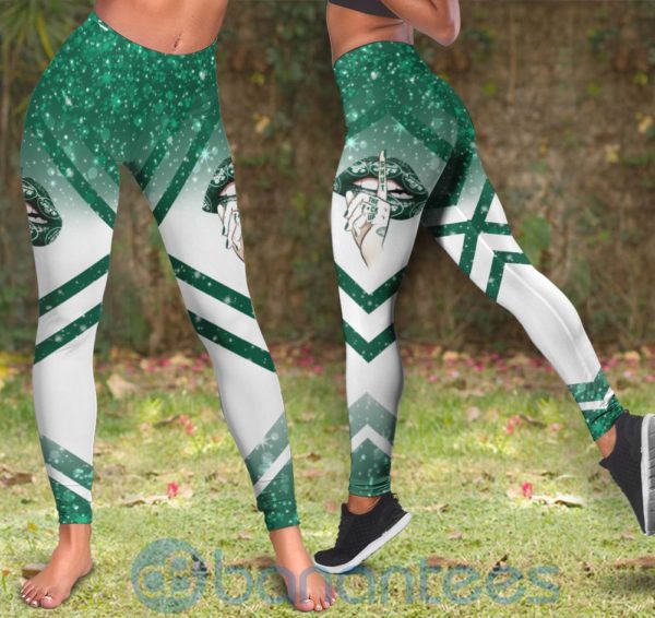 New York Jets Leggings And Criss Cross Tank Top For Women Product Photo