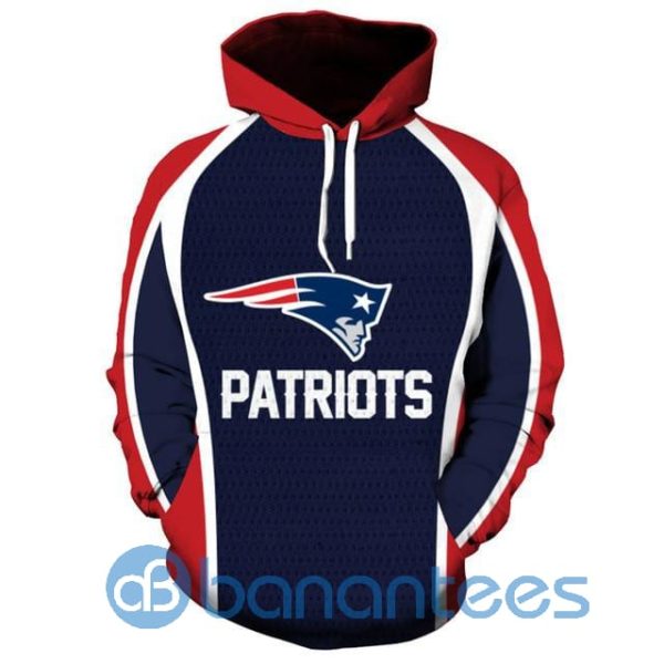 Nfl Football New England Patriots All Over Printed 3D Hoodie Zip Hoodie Product Photo