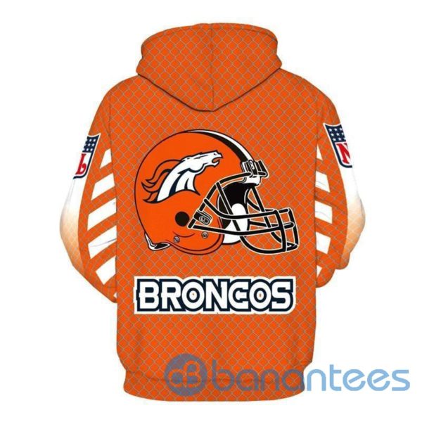 NFL Hoodies 3D Denver Broncos Orange Full Printed 3D Hoodie, Zip Hoodie Product Photo