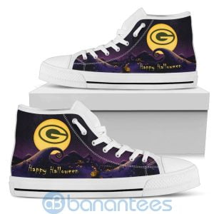 Nightmare Before Christmas Happy Halloween Green Bay Packers High Top Shoes Product Photo