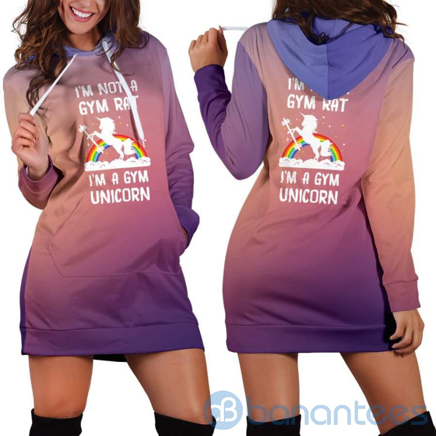 Two super cute Unicorn Hoodie dresses for gym girls.