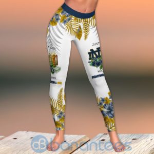 Notre Dame Fighting Irish Girl Leggings And Criss Cross Tank Top For Women Product Photo