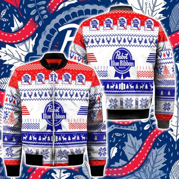 Pabst Blue Ribbon Beer Lover Ugly Christmas All Over Printed 3D Shirt Product Photo
