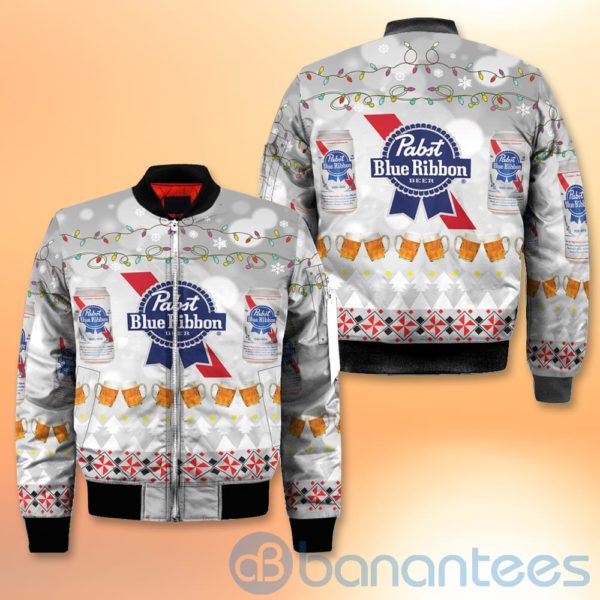 Pabst Blue Ribbon Beer Ugly Christmas All Over Printed 3D Shirt Product Photo