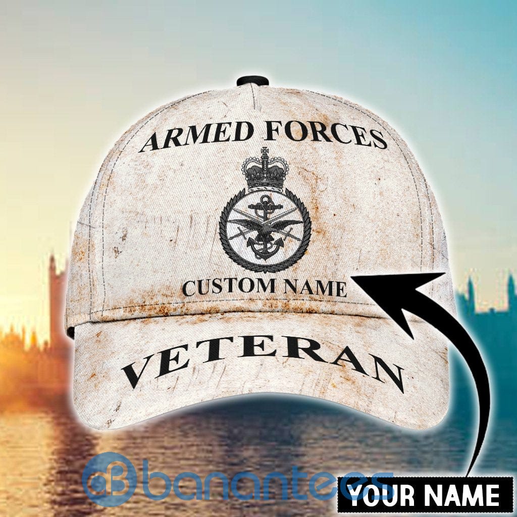 Personalized British Veteran Armed Forces All Over Printed 3D Cap