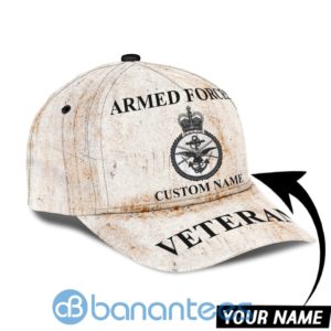 Personalized British Veteran Armed Forces All Over Printed 3D Cap Product Photo